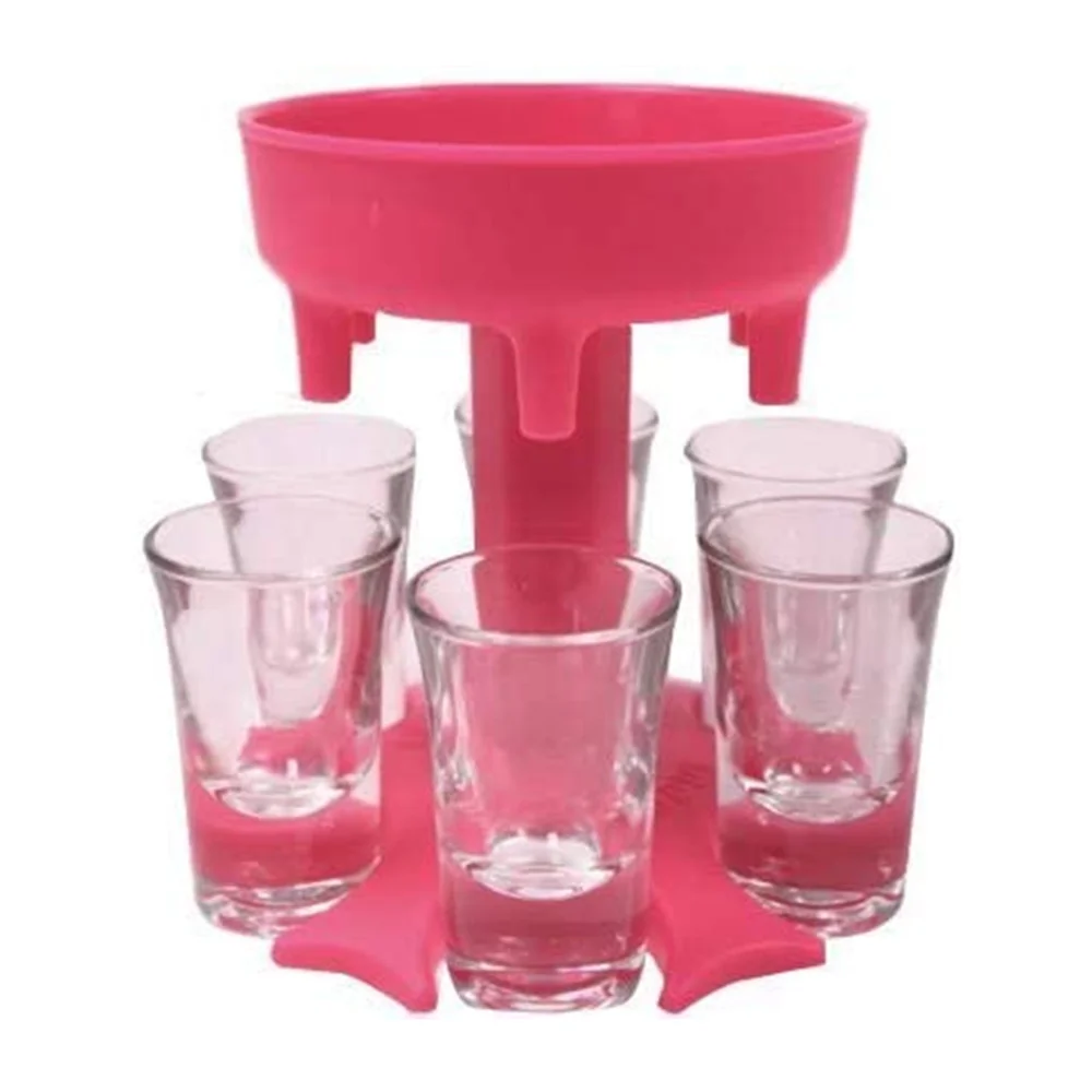 

6 Shot Glass Dispenser and Holder for Bar Cocktail Party Gift