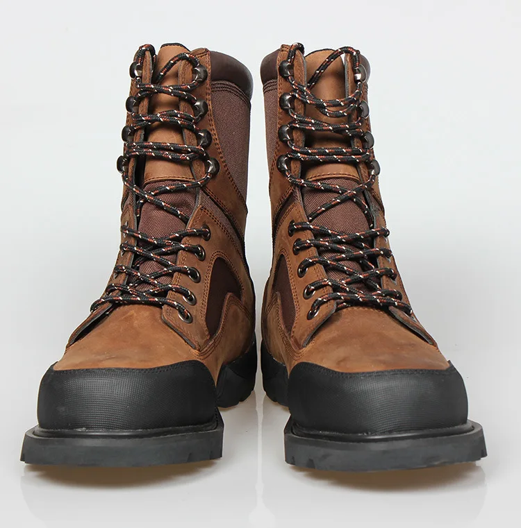 

WaterProof Genuine Leather Steel Toe Safety Rigger Boots With PU Outsole, Brown