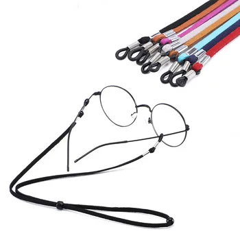 

Multi colored bulks adjustable retainer eyeglasses neck cord string suede sports sunglass holder custom glasses strap