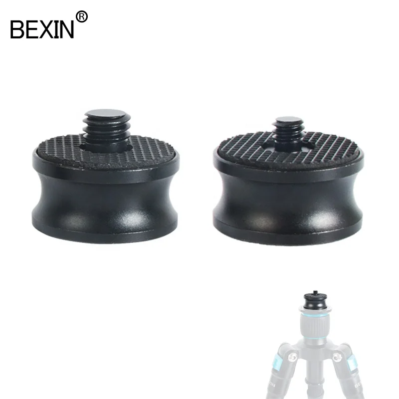 

Aluminum 3/8" 1/4" Thread Mount Tripod Adapter ball head connect Camera quick release converter screw holder for SLR camera, Black