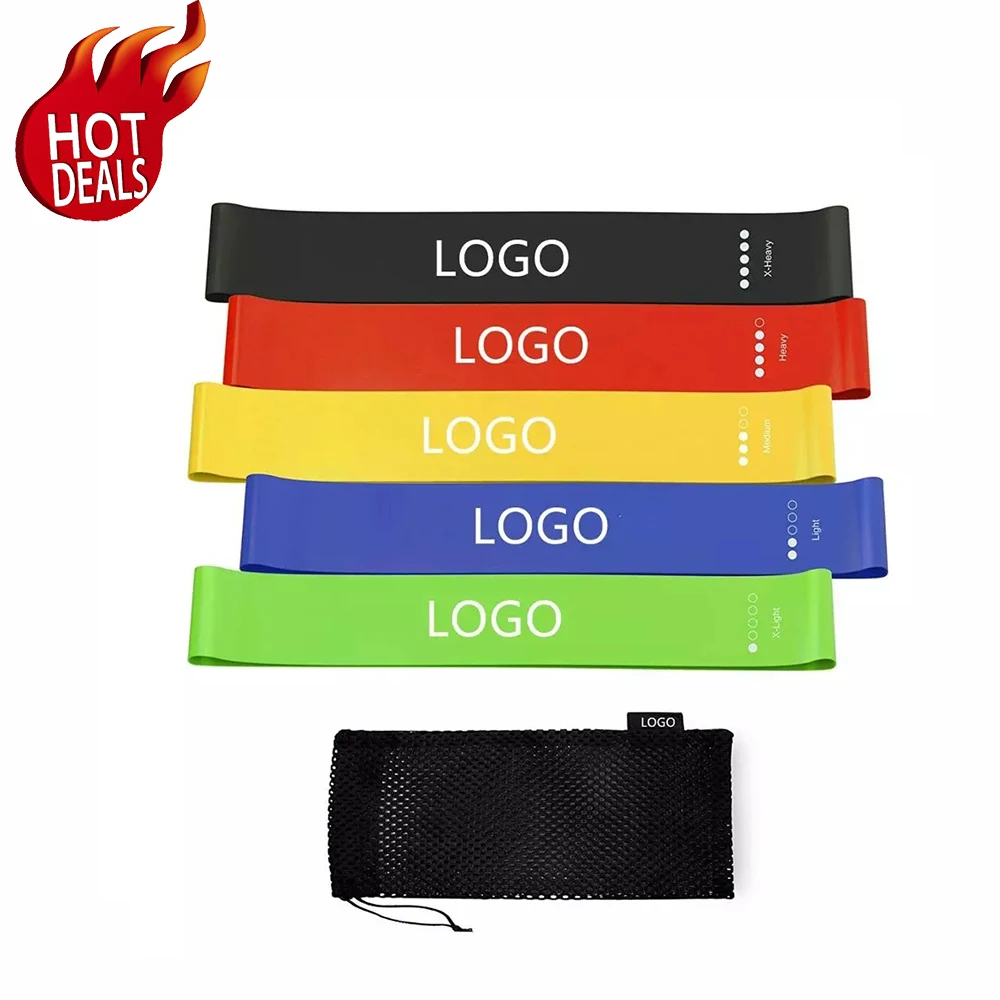 

Competitive Price fitness bungee elastic hip resistance de bands gym equipment custom logo, Blue/green/yellow/red/black