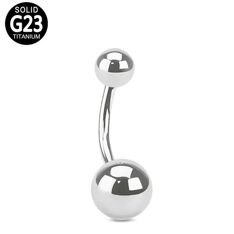 

ASTM F136 Titanium Wholesale Simple Navel 2 Balls Belly Button Body Piercing Jewelry