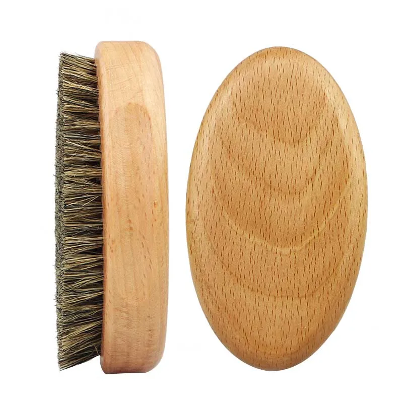 

Masterlee Brand Natural Wood Pig Mane Hair Brush Promotional OEM Shower Bristle Brush Beard Brush