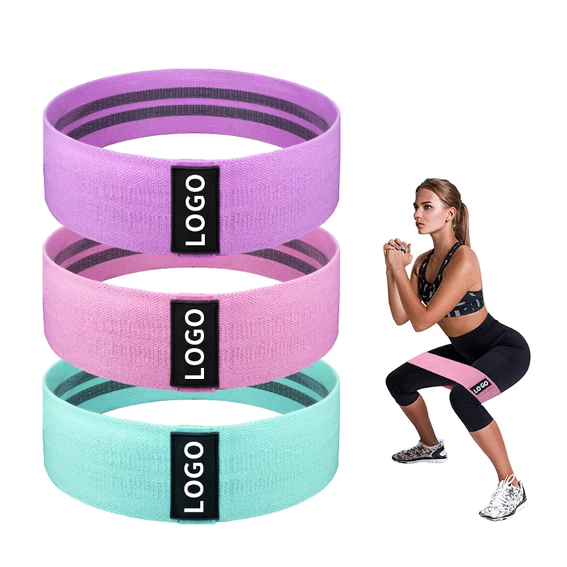

Drop Shipping yoga thigh bands resistance workout exercise training loop resistance band, Pink, cyan, purple, gray, dark gray, black,customized color