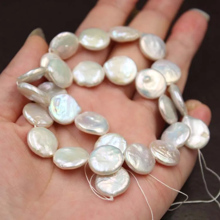 

Natural freshwater pearl loose beads Baroque button pearls DIY jewelry earrings earrings wholesale materials, Natural white