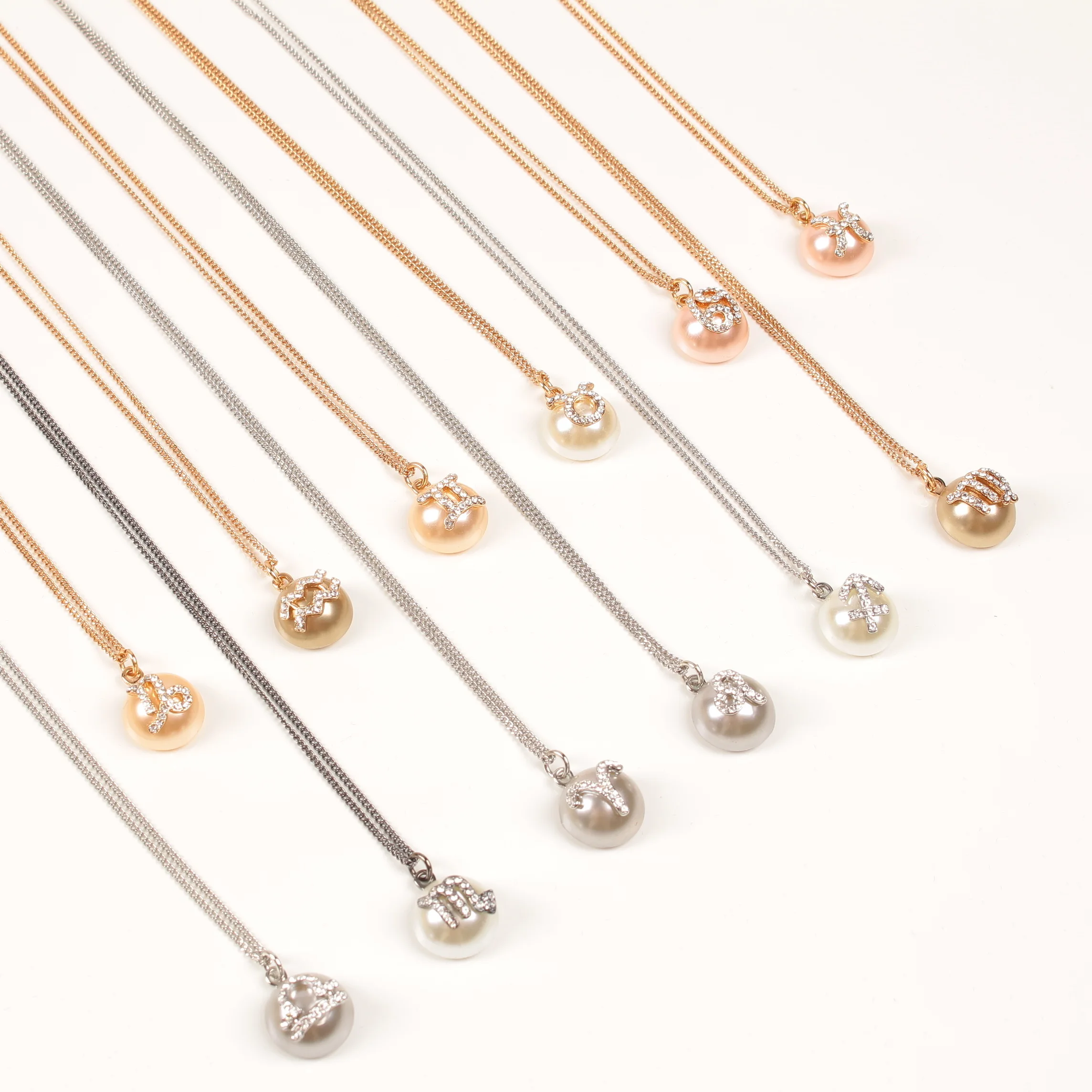 

Fashion Accessories Cute Simple Sweater Chain Twelve Zodiac Constellation Necklace Pendant, Gold, rhodium, rose gold, silver,hematite