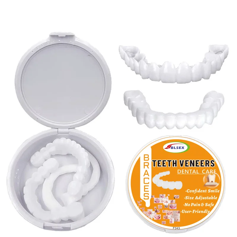 

Drop shipping 2022 NEW Perfect Smile Teeth Cover Comfort Fit Flex Teeth Veneers Upper/ Lower Teeth Set snap on tooth care, Snap on instant & confidence smile