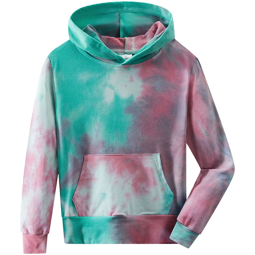 

Wholesale Custom Printed 100% Cotton Sweatshirts Kids Pullover hoody Clothing Toddler Boys Tie Dye Hoodies