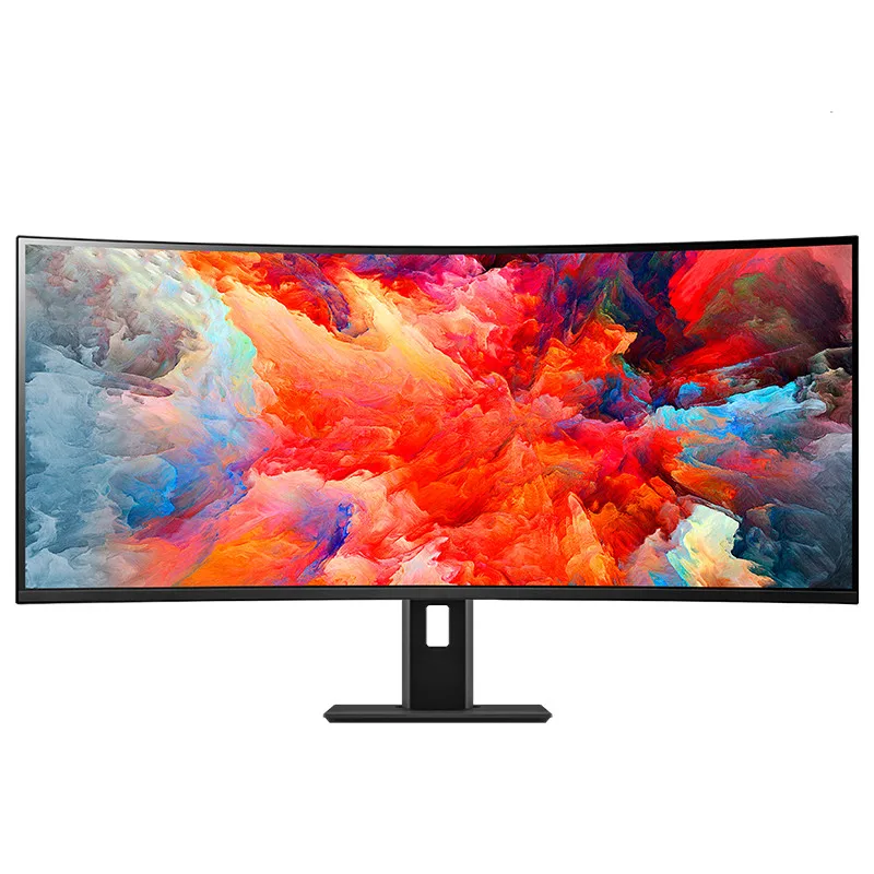 

Hot sale  3840 1600 high resolution 21:9 gaming monitor IPS curved LCD monitor built-in speaker, Black color