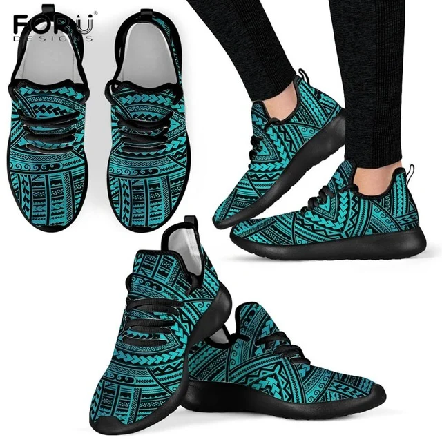 

Manufacturers Polynesian Traditional Tribal Pattern Custom Cheap High Quality Women Sport Shoes Sneakers For Boys, Custom colors