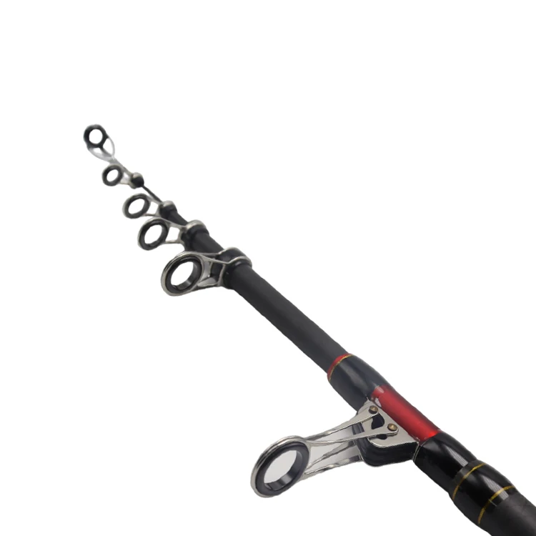 

Factory Wholesale Folding Spinning Carbon Fiber Telescopic Fishing Rod, Black