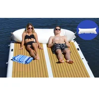 

Big size inflatable floating island swim platform fishing boat dock