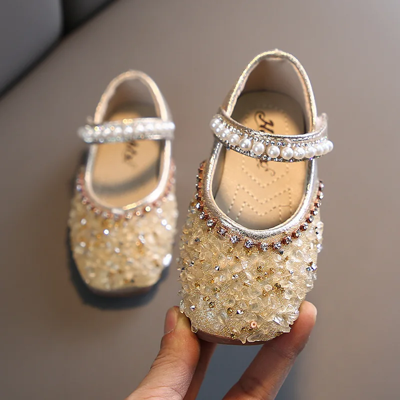

new arrival fashion girls kids sweet bling glitter shoe princess dress shoes host dress flat shoes for girl, Silver/gold/black/pink