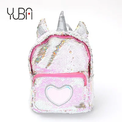 

New Fashion Sequins One-horned Cartoon Pattern Cute Girl Leisure Travel Multi-function Large Capacity Environmental Protection