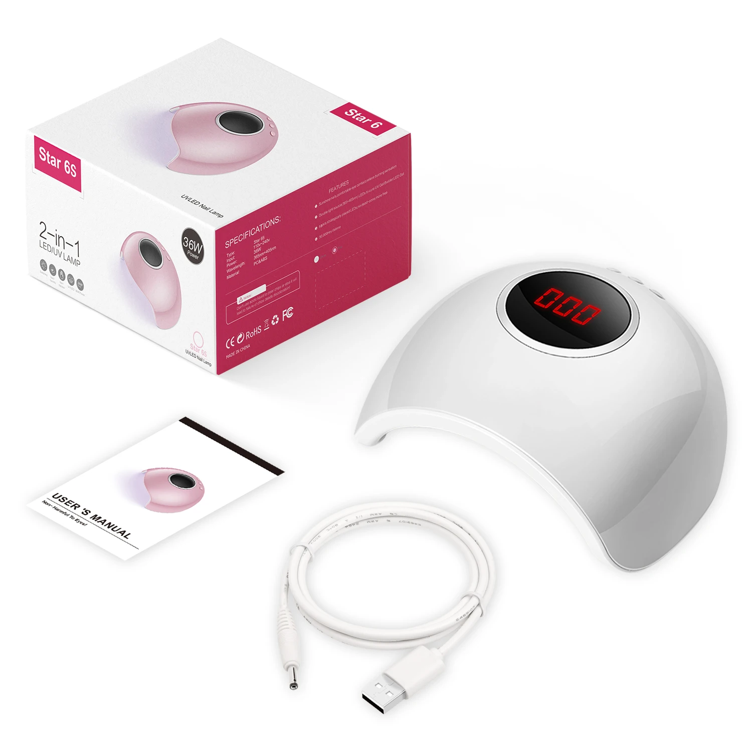 
Hot Selling 36w Sun UV LED Nail Lamp Mini Nail LED Lamp Custom Logo 