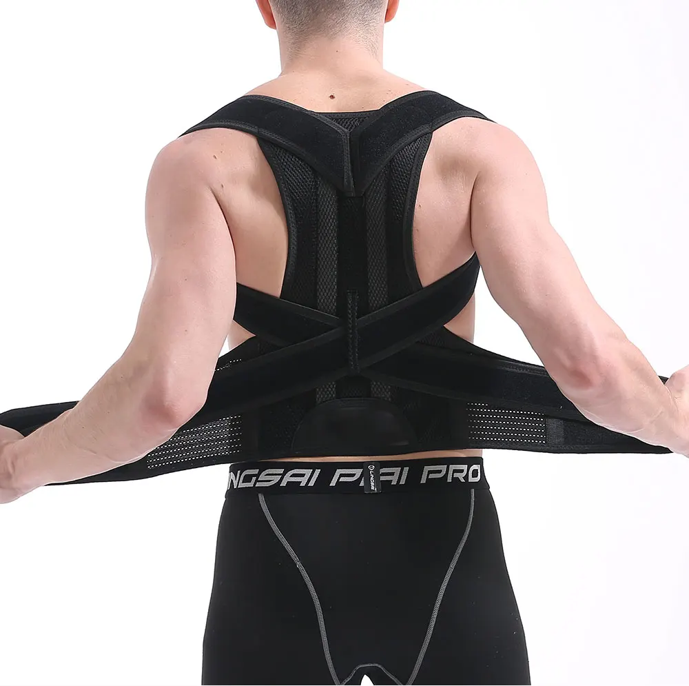 

Hot Selling Back Brace Support with Armpit Pads Adjustable Posture Corrector posture correction belt for Women Man