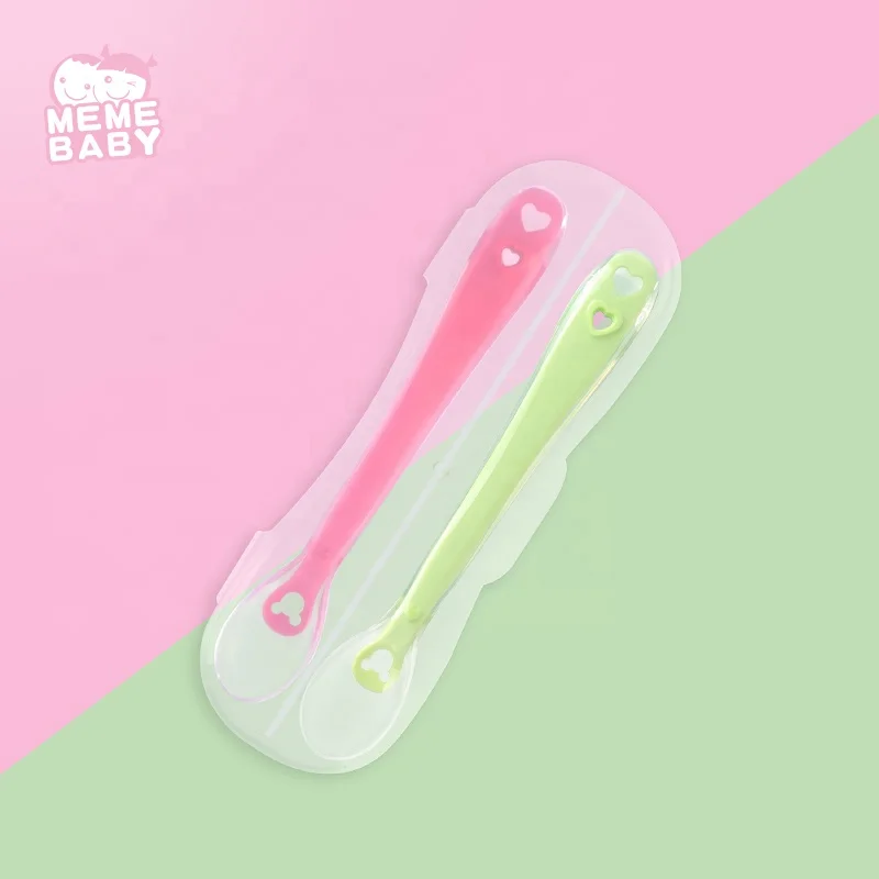 

2 in 1 Kid Spoon Feeding Silicone Baby Food Spoon Feeder Set, Customized color