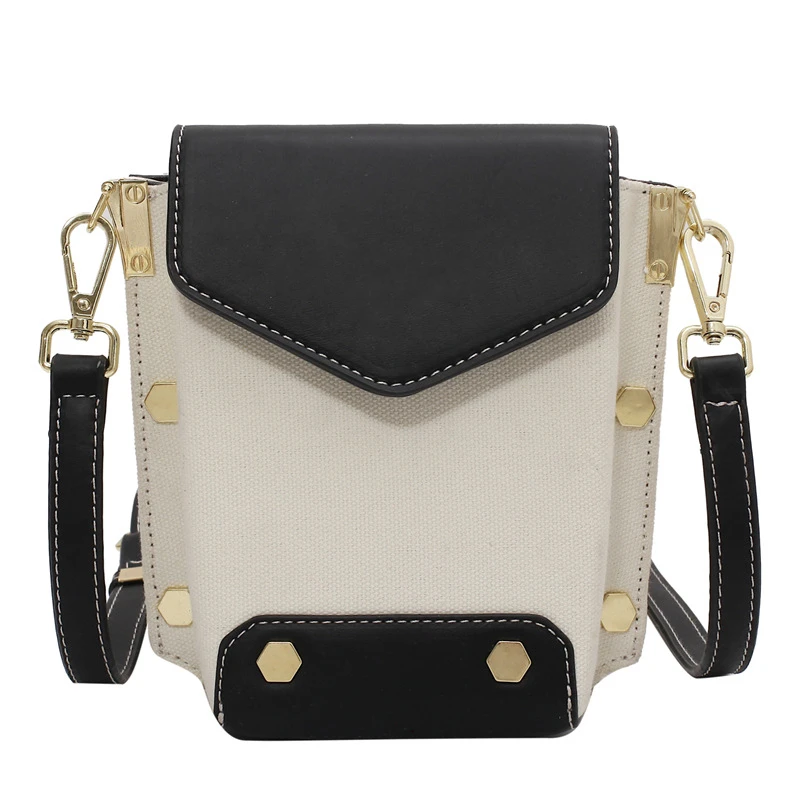 

New Trend Popular Mini Canvas Cotton Casual Bucket Cellphone Sling Bag, Customized