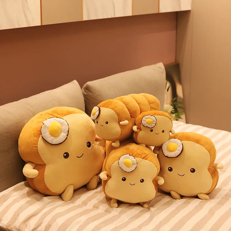 

Home Decor Soft Stuffed Breads Plushies Cushion Kawaii Emotional Toast Bread Plush Toys Pillow