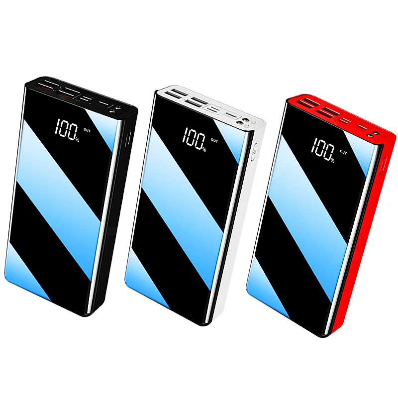 

Best portable charger 40000mah powerbank 60000mah power bank 30000mah mobile phone 50000 power bank, Black+white+red
