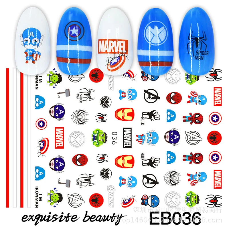 

EB series of new cartoon nail stickers Japanese anime 3D dog mouse kitten nail stickers for children