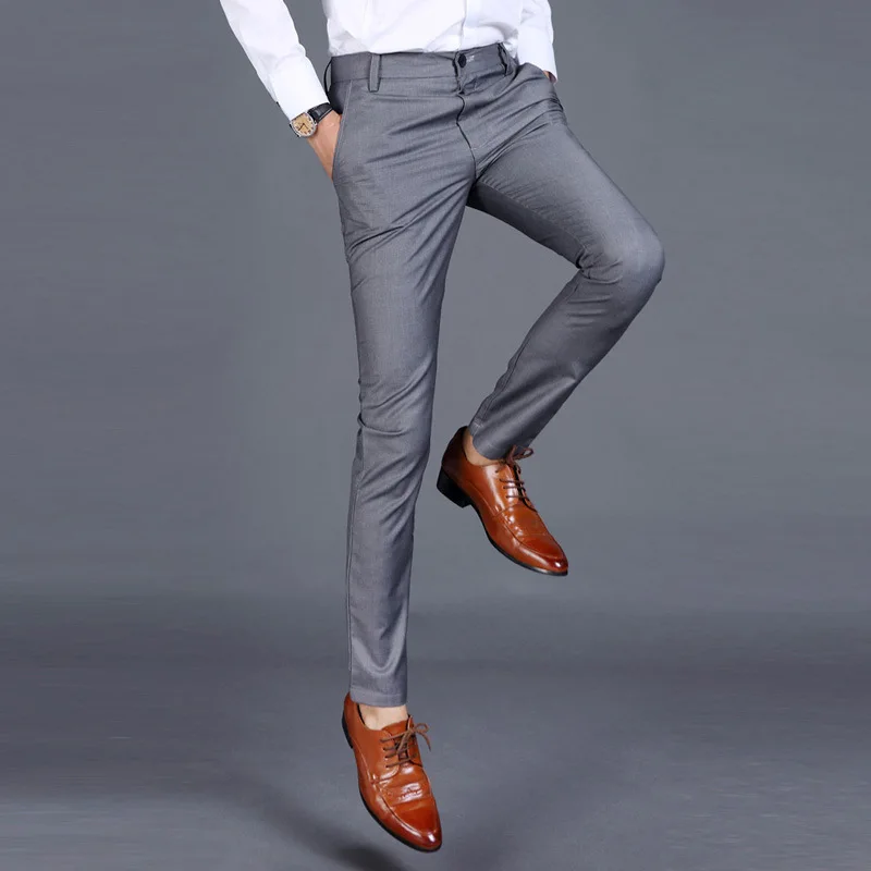 

Wholesale casual trousers men's chino business pants slim men fit trousers