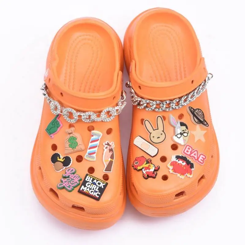 

100pcs Mix Styles PVC Shoe Buckles for Kids Shoes Accessories Ornaments Fit For clog Charms Party Gift, Custom