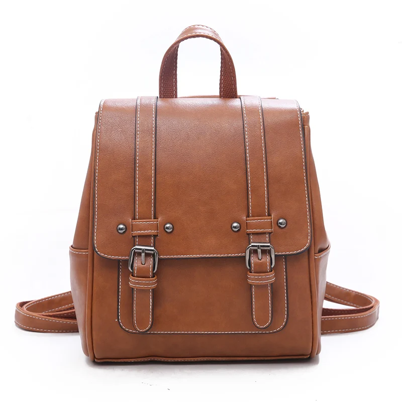 

SP494 new style unisex vintage travel leather backpack, Multi color