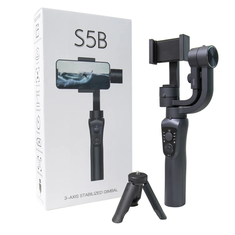 

S5B Gimbal 3 Axis Smartphone Auto Face Tracking Phone Gimbal Handheld Stabilizer Vlog Youtuber Live Video for iPhone Android