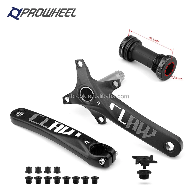 

Prowheel CLAW 170/175MM mountain bike crankset 32/34/36/38T Sprocket with bottom bracket, Black