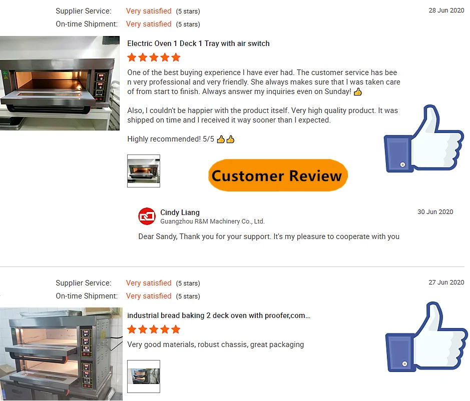Customer bread bakery baking oven Equipment review