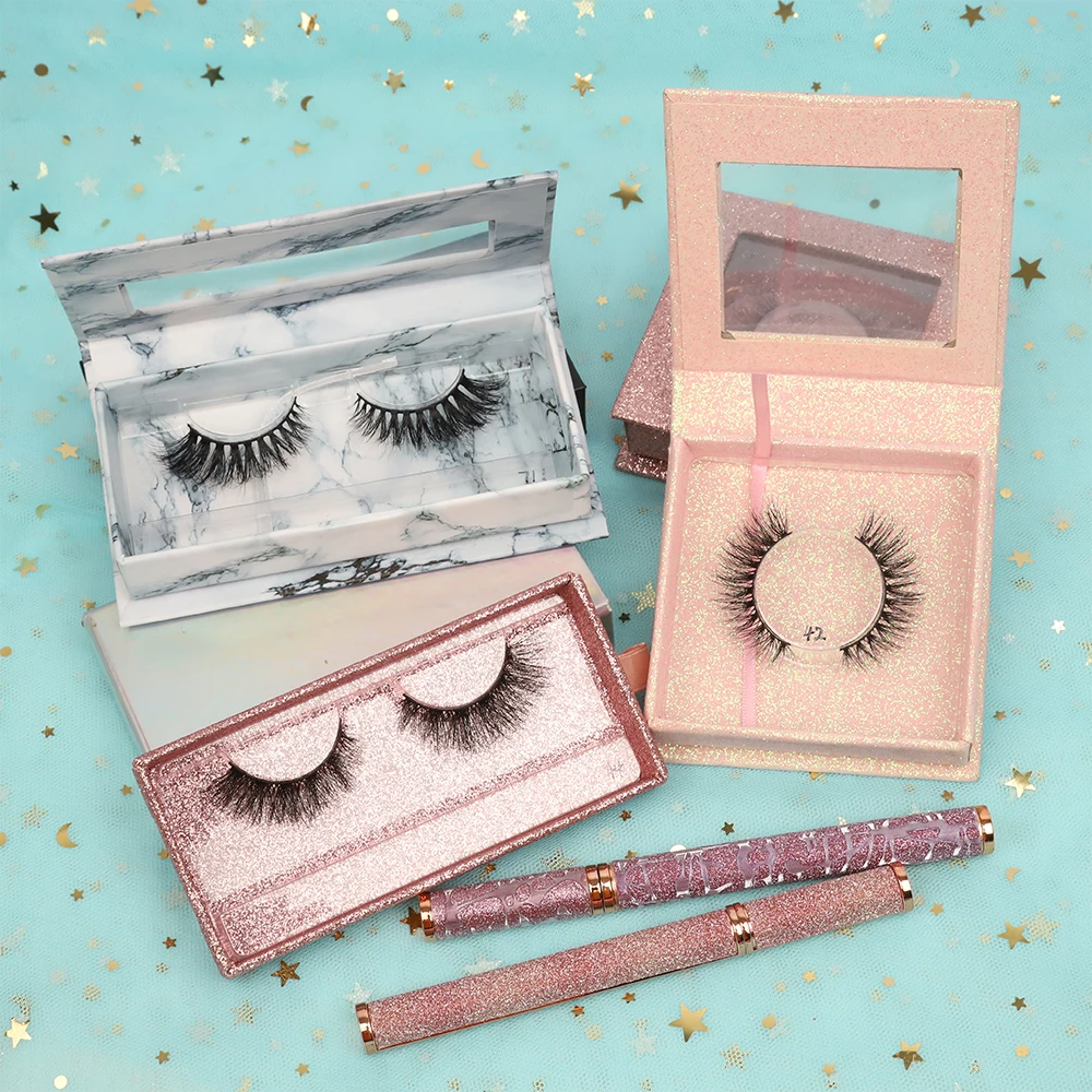 

Private label 3D 25mm lash eyelash customized boxes create your own brand, Black