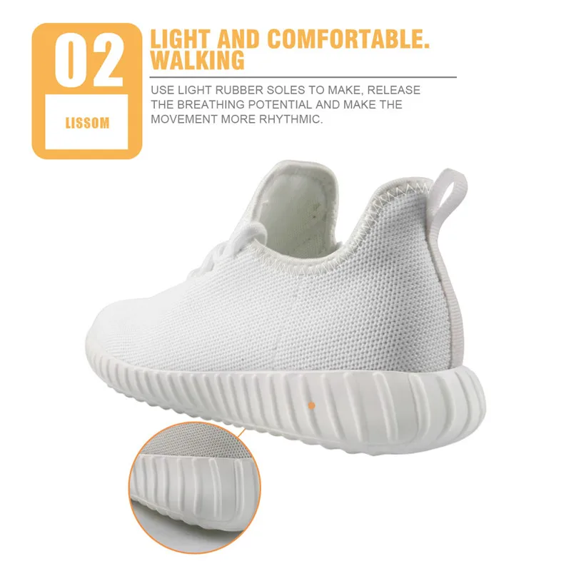 Black Sneaker Rhinoceros Printing Shoes Men's Fashionable Light Sports ...