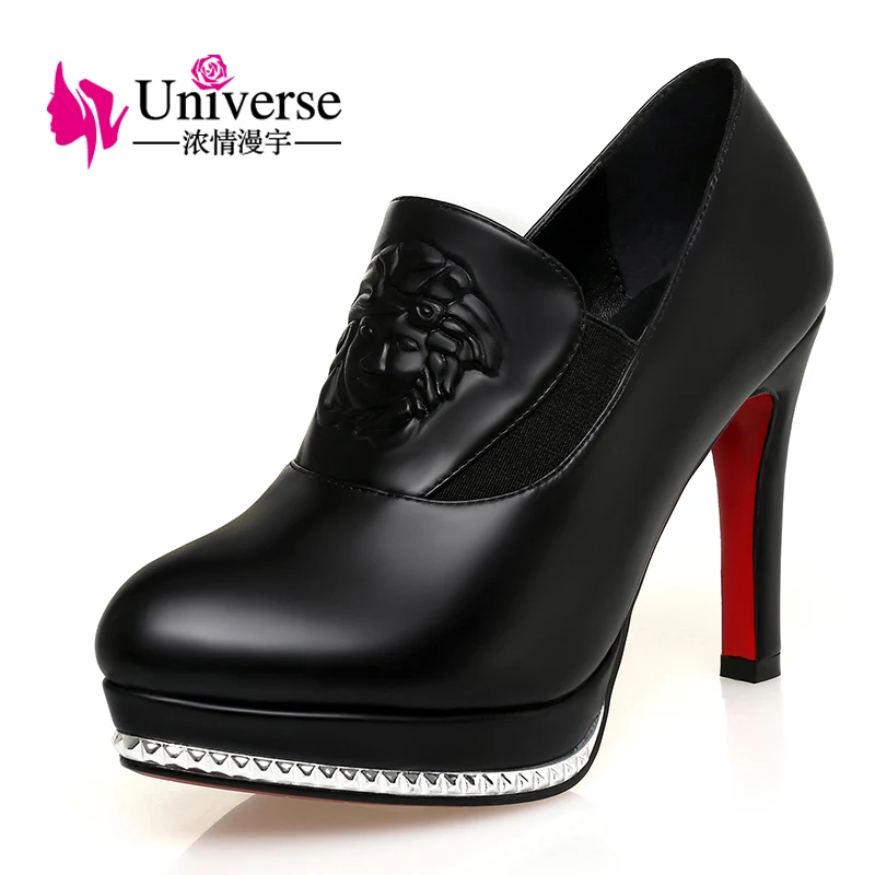 

C029 Fashion Handmade Genuine High Heeled Women Dress Shoes Pumps Wholesale, Black