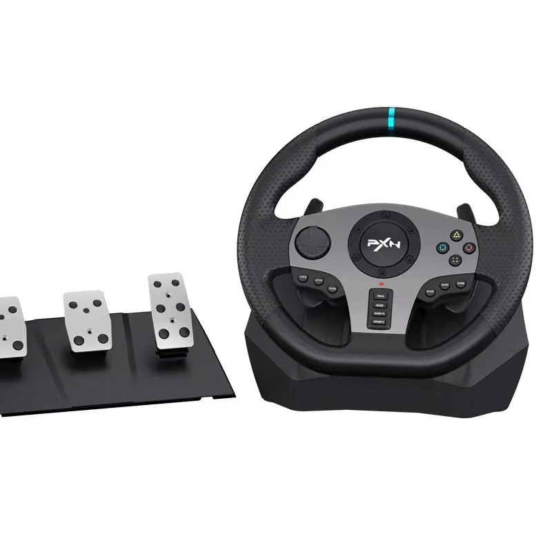 

G1 Wholesale Gaming Steering Wheel And Pedals Pc Gaming Steering Wheel, Black