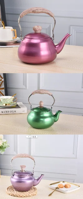 indian teapot 2021New Unique hot water kettle with Wooden Handle