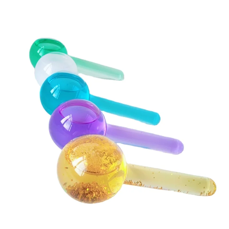 

100% Reliable Pink Glitter Ice Globes for Face Massage