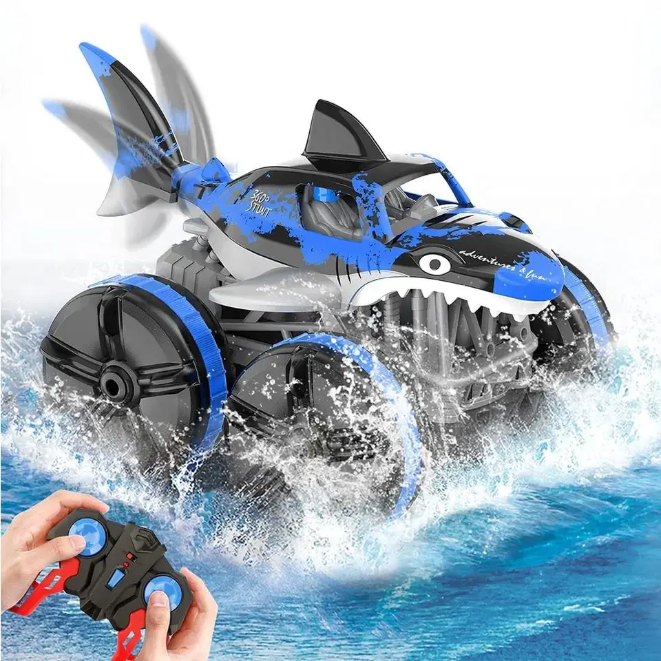 

Qilong Amphibious Rc Stunt Car Toy Outdoor High Efficiency Waterproof Remote Control Car Shark Shape Rc Car Toys For Adults Kids
