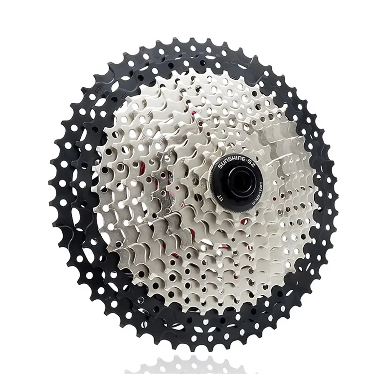 

SUNSHINE MTB 8/9/10/11/12 Speed Cassette Mountain Bicycle Freewheel Sprocket for Shimano/SRAM, Silver