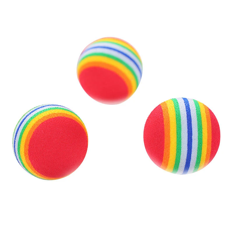 

Rainbow Foam Ball Dog Training Playing Chewing Practice Toy Balls For Pet