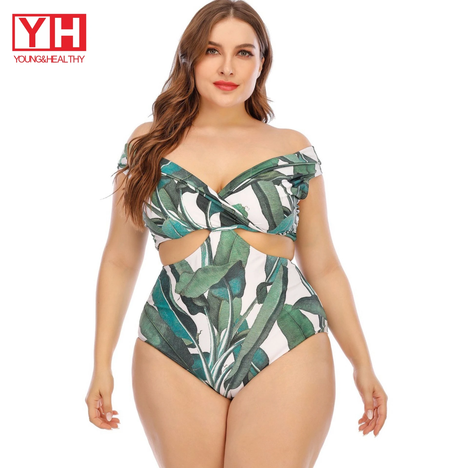 

Modest Women Customized Blank Logo Label Swimsuit Plus Size Swimwear Tankini