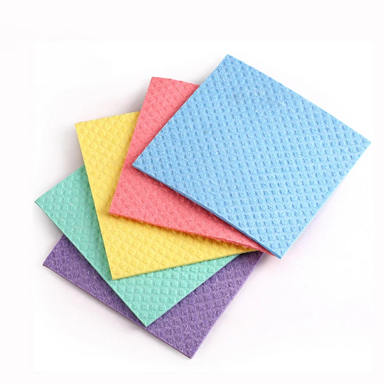 

BCS Machine Washable Biodegradable Cellulose Dishcloth White Swedish Dishcloth for Kitchen, Yellow, blue, pink, green etc.