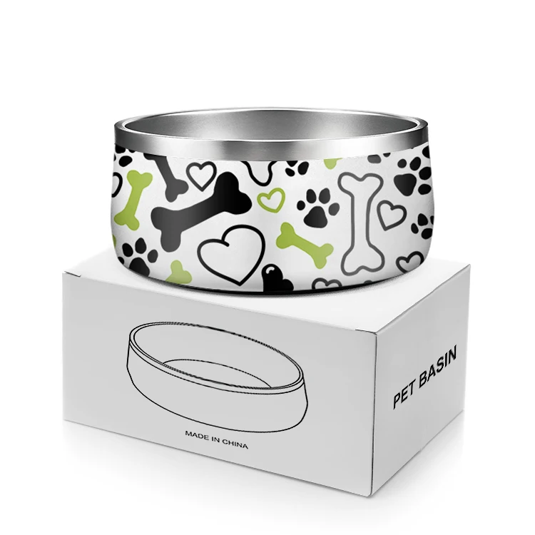 

Hot sale Stainless steel dog food and water bowl large/small breed bowl non slip pet bowl