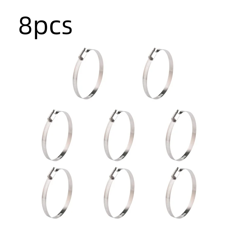 8 Pack SAE 56 Worm Gear Drive Hose Clamps 3 Inch to 4 Inch (76mm-102mm) for Automotive Plumbing