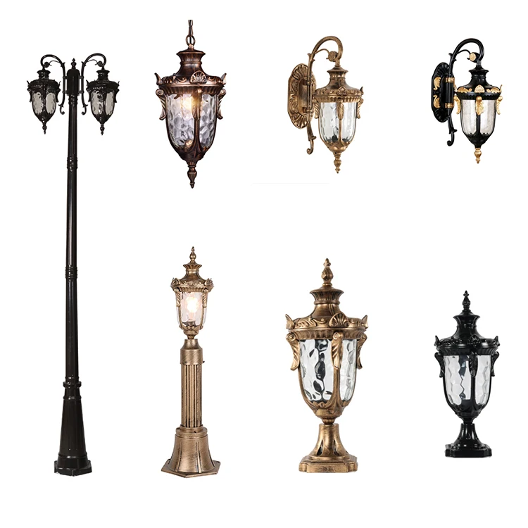 Antique style vintage wall lamp popular European outdoor wall light aluminum garden light
