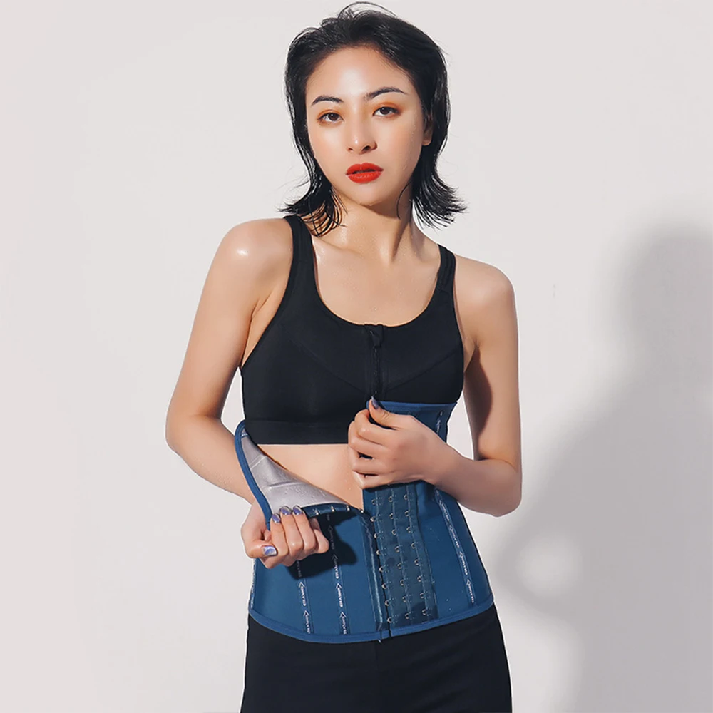 

Sport Adjustable Belly Fat Burner Waist Training Weight Loss Sweat Premium Waist Trimmer Belt, Purple, blue, black