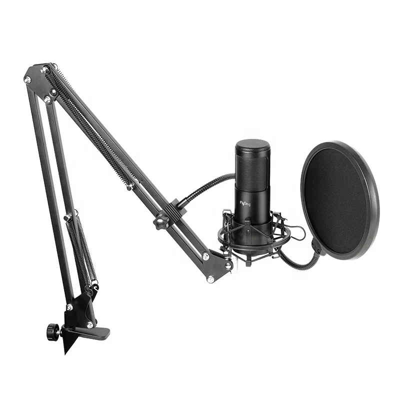 

OEM Factory mic Professional Recording Microfono Streaming USB Condenser Microphone Kit With Arm Stand