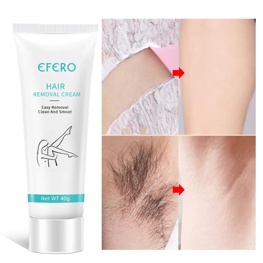 

Wholesale EFERO Body Armpit Legs Virgin Hair Removal Cream Gentle Not Stimulating Women Hair Removal Cream for Men Body