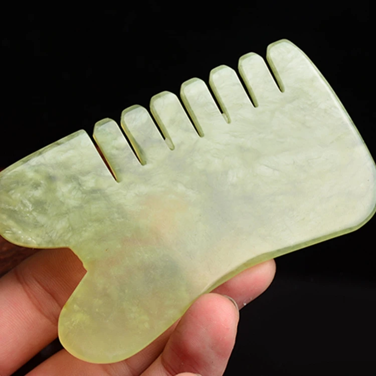 

gemstone stones Hot sell Jade Comb for Head Massager Massage Guasha Tools xiuyan