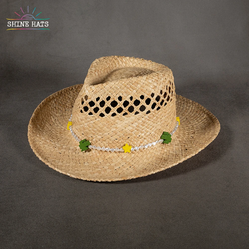

Shinehats retro fedora crown wide brim raffia cowboy straw hats men women ladies panama bulk straw sombrero chapeau with string